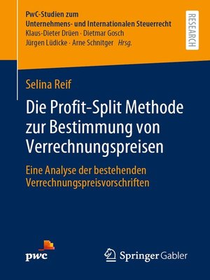cover image of Die Profit-Split Methode zur Bestimmung von Verrechnungspreisen